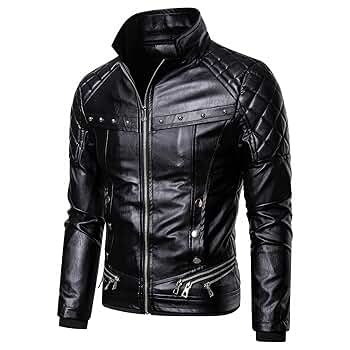 The Next Men's Punk Detachable Leather Fur Collar Rivet